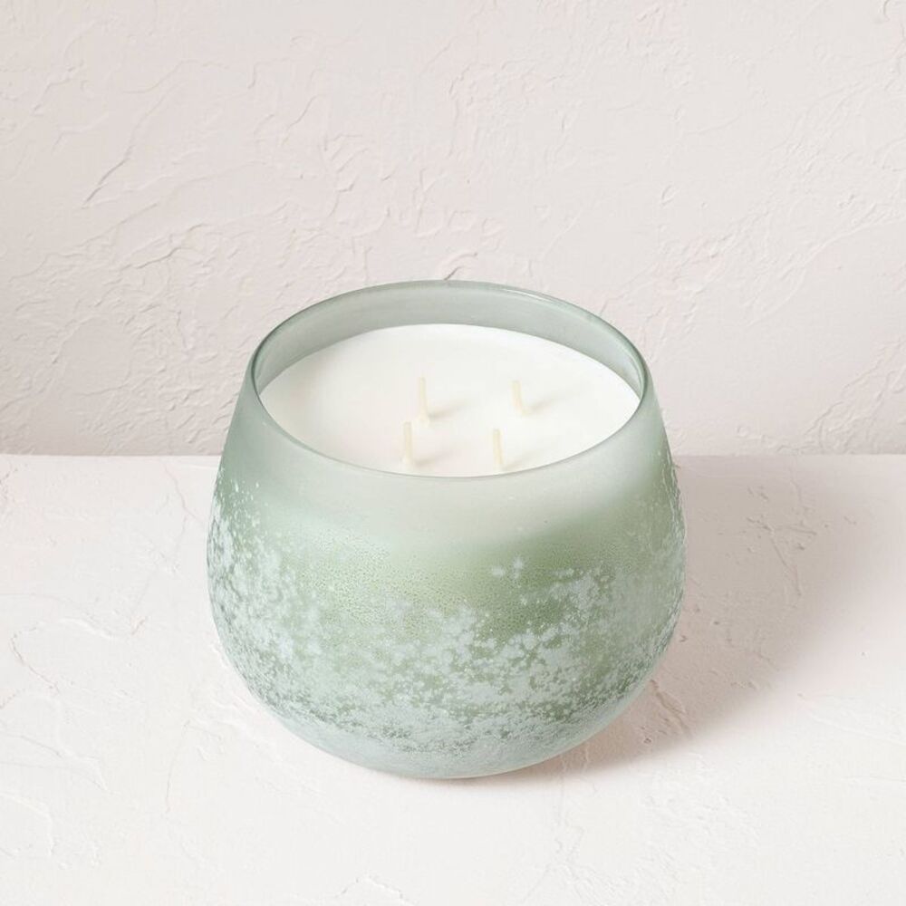 Casaluna - 4-Wick Serenity Fashion Salted Glass Wellness Jar  Green